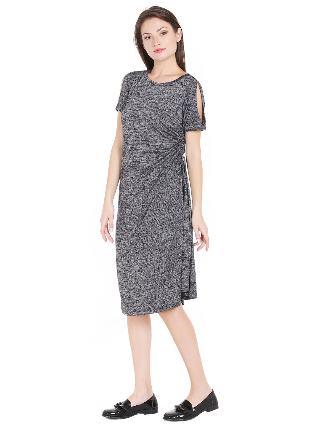 Melange A-Line Dress