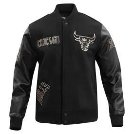 Men’s Chicago Bulls Black Varsity Jacket