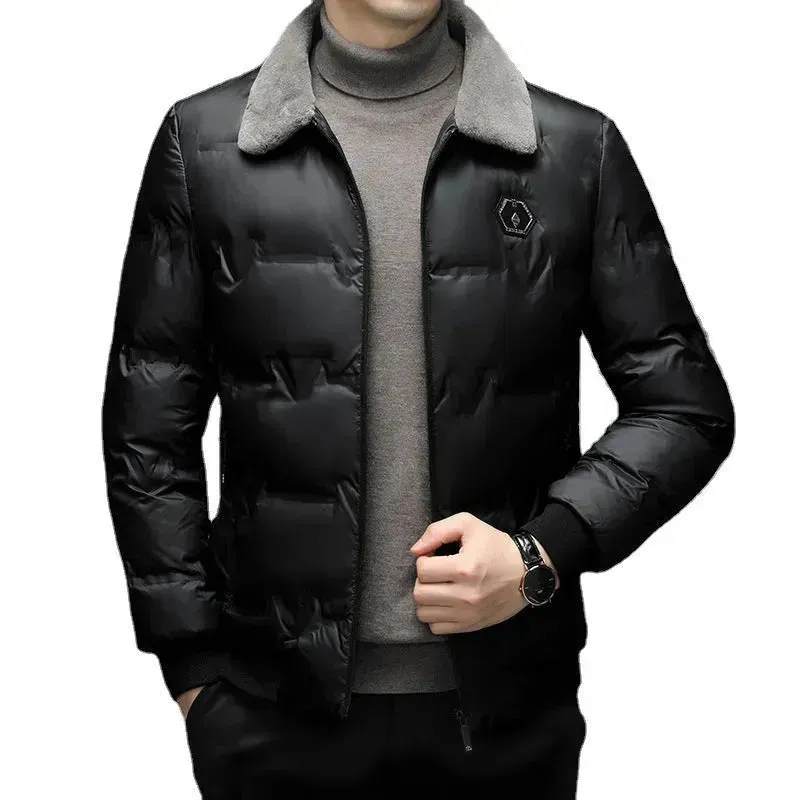 Men's Cotton-padded Slim Fit Zipper Lightweight Winter Puffer Jacket
