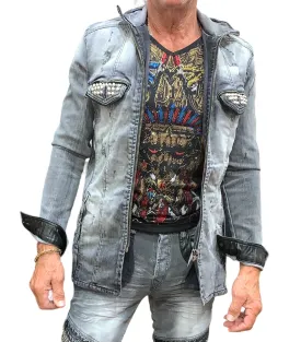 Men's Denim Jacket Washed Grey #1747