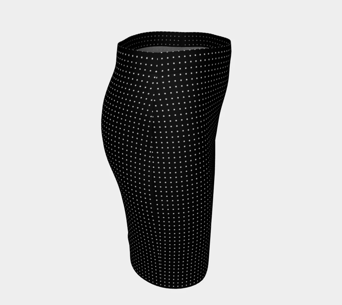 Micro Polkadot Fittid Skirt