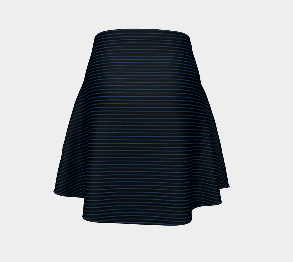 Micro Striped Flare Skirt