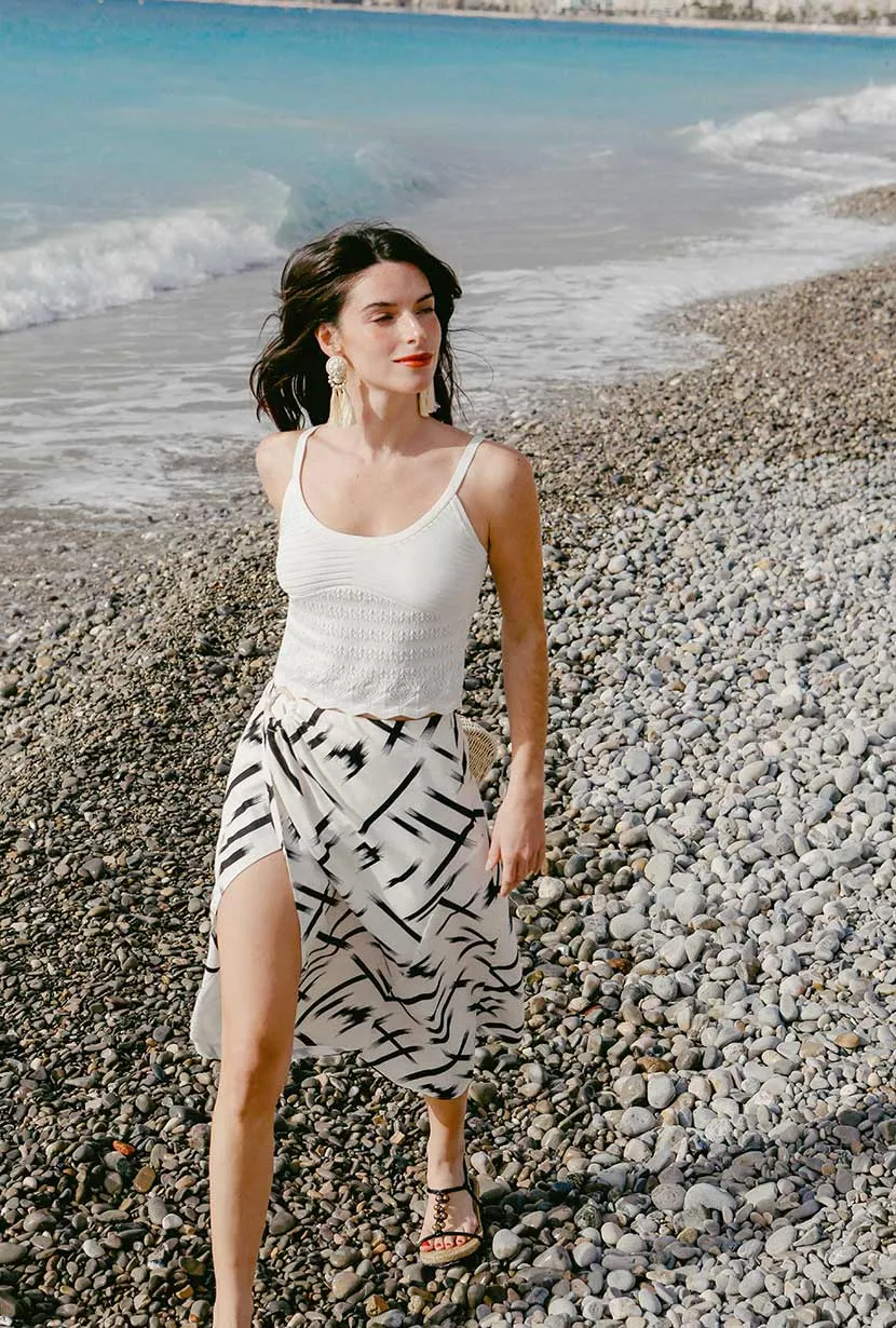 Nola Skirt - Brush Print