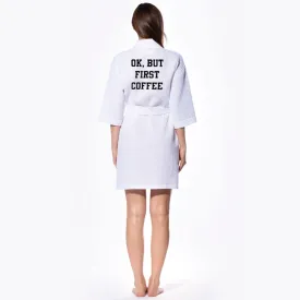 OK, But First Coffee Waffle Robe