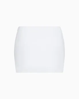 Poplin Micro Mini Skirt | White