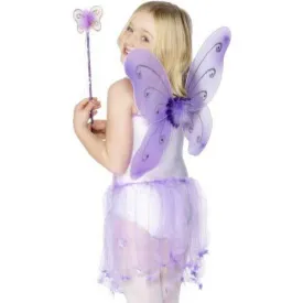Purple Butterfly Wings with Wand