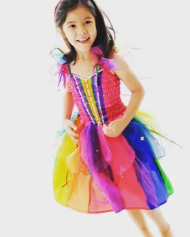 Rainbow Ribbon Fairy Dress large