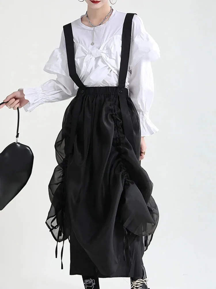 Ranada Rouched Overall Skirt