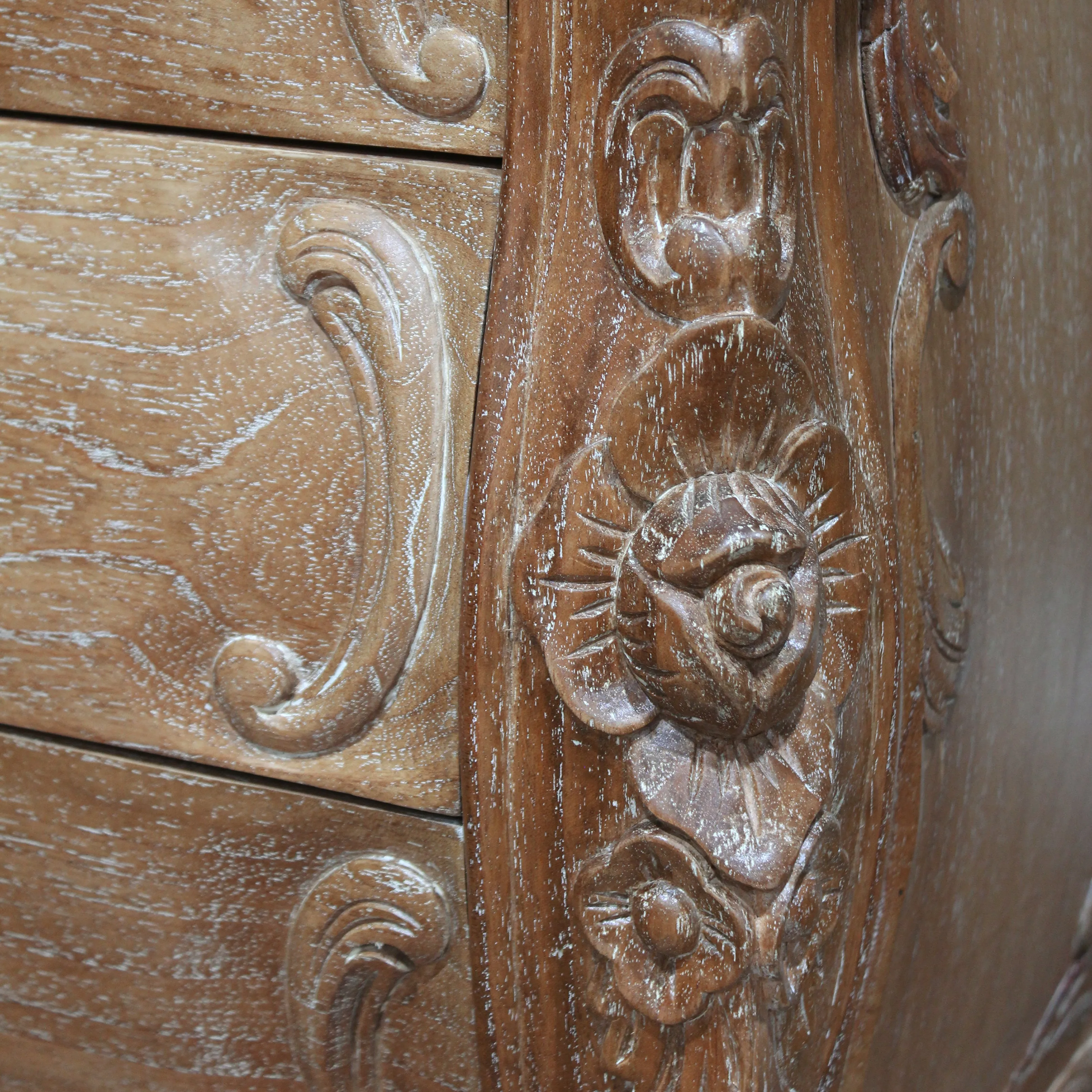Rococo Bedside - Three Drawer - Wholesale