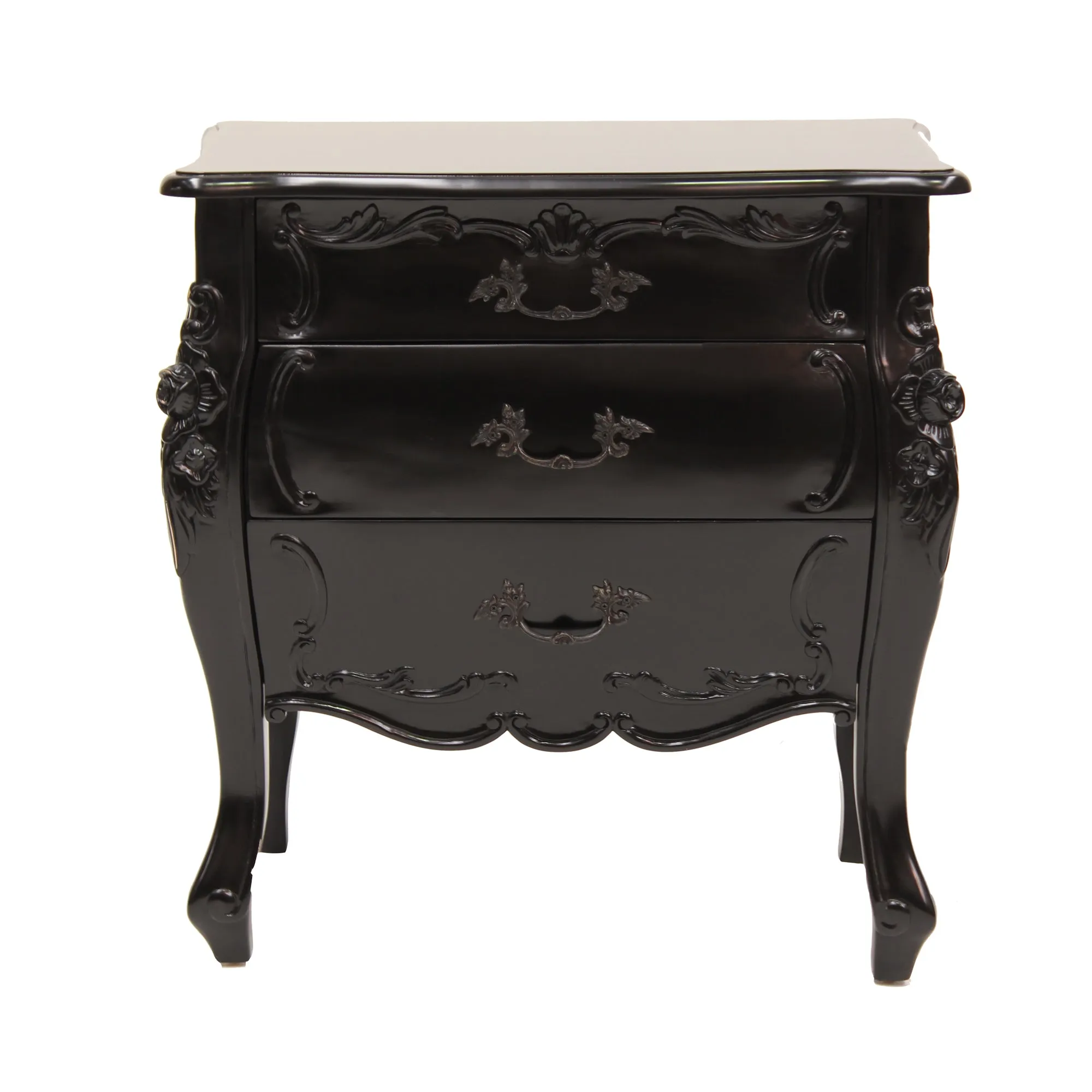 Rococo Bedside - Three Drawer - Wholesale