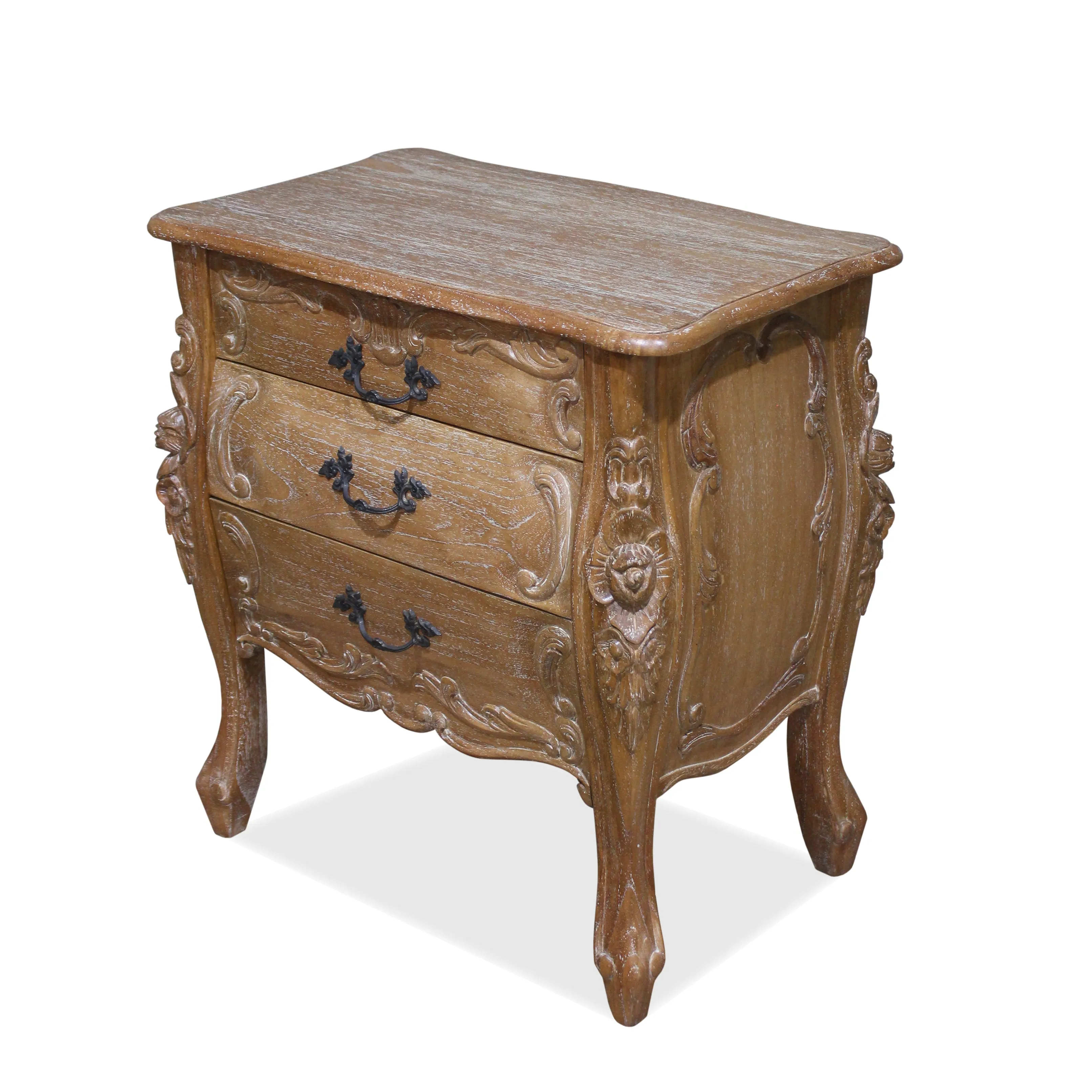 Rococo Bedside - Three Drawer - Wholesale