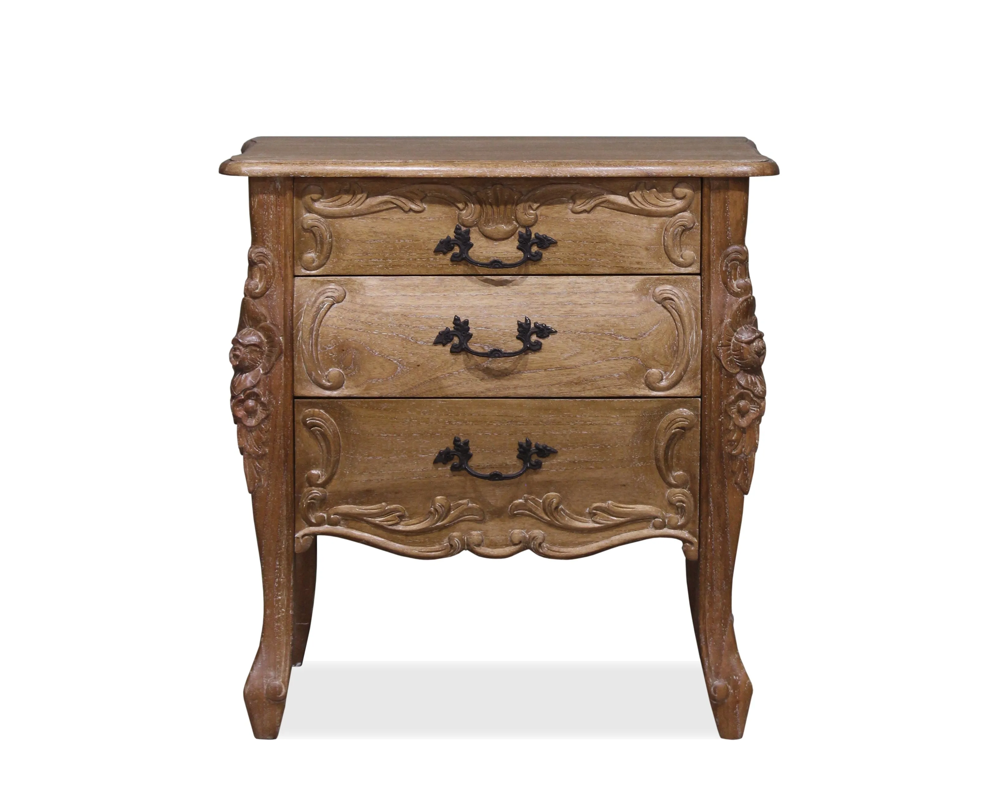 Rococo Bedside - Three Drawer - Wholesale