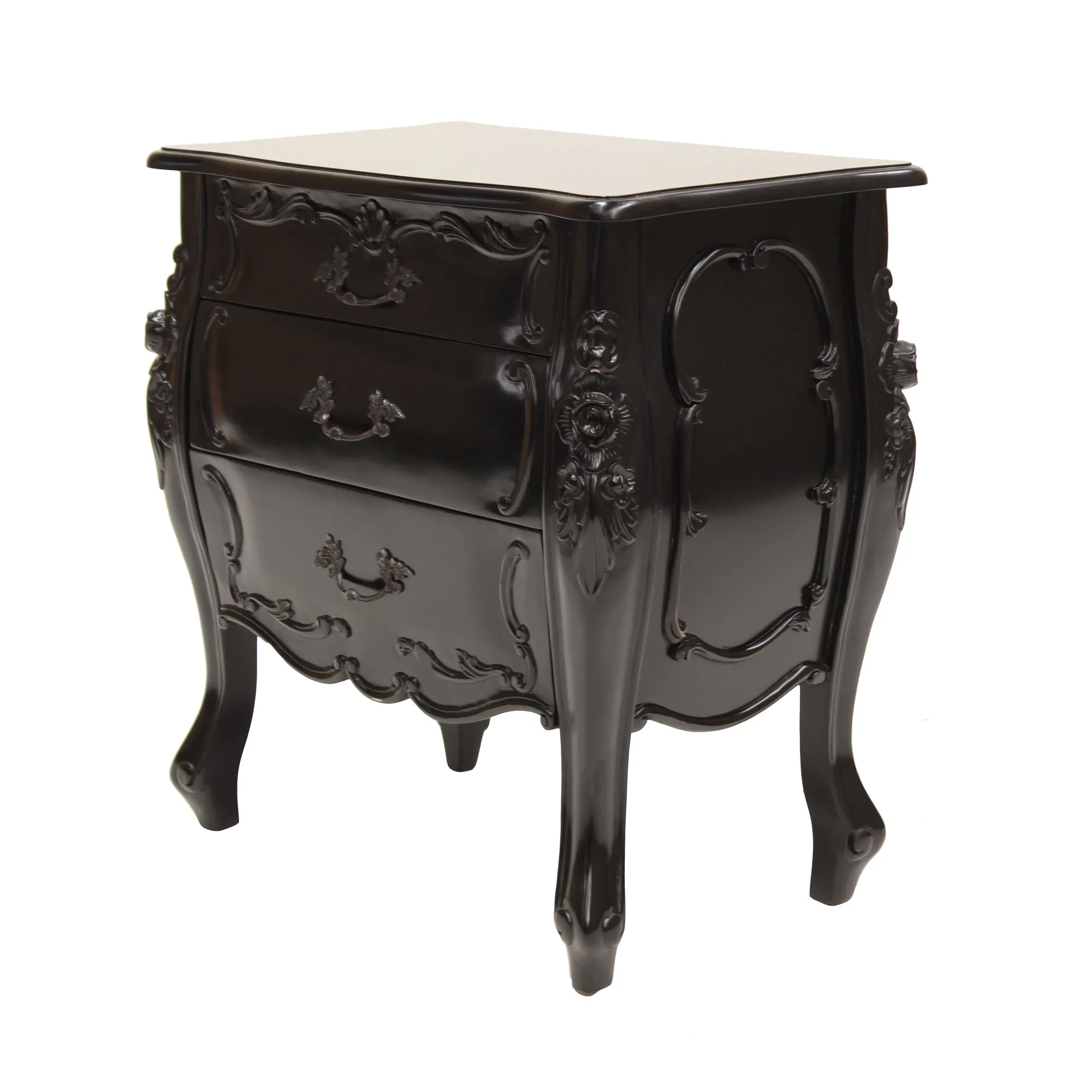 Rococo Bedside - Three Drawer - Wholesale