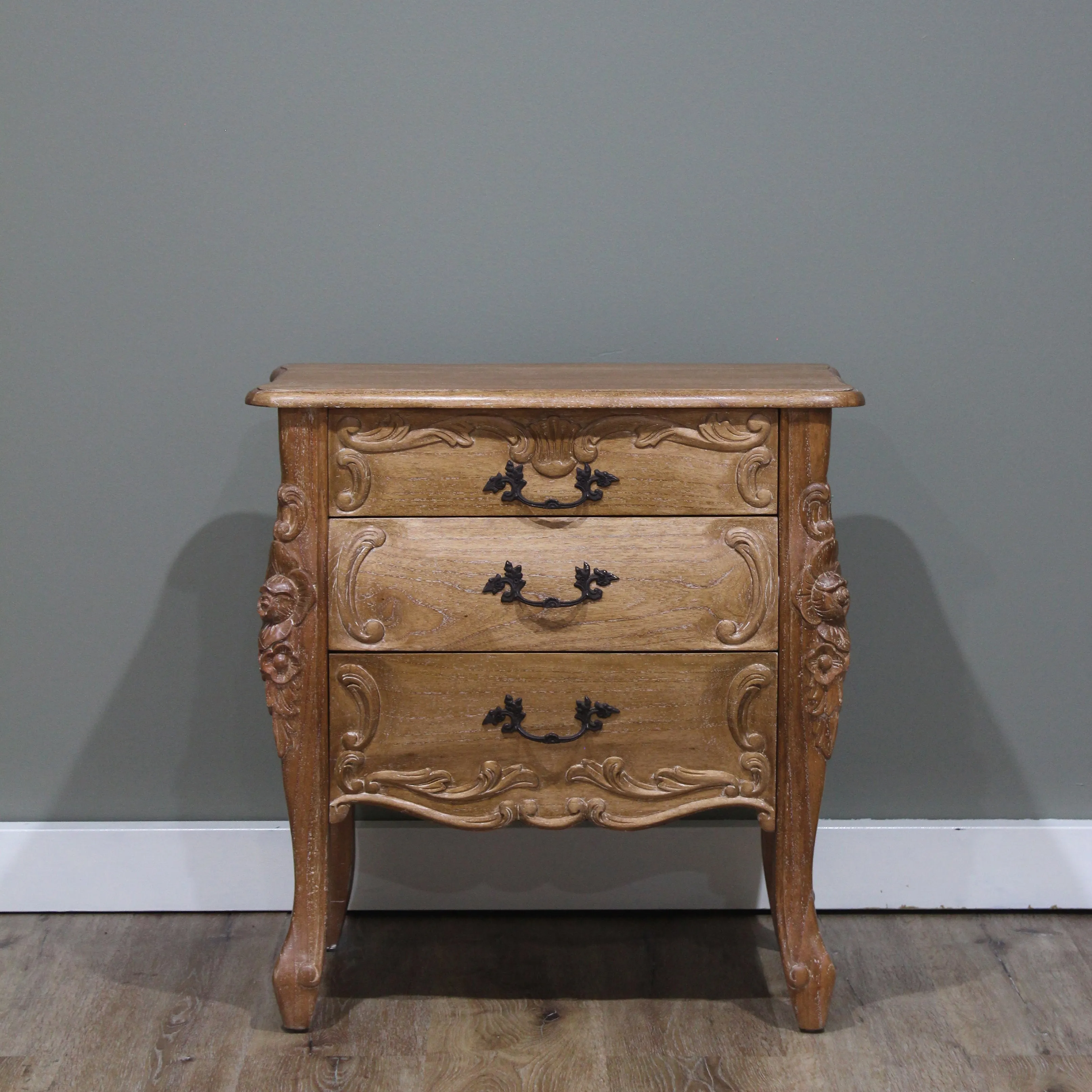 Rococo Bedside - Three Drawer - Wholesale