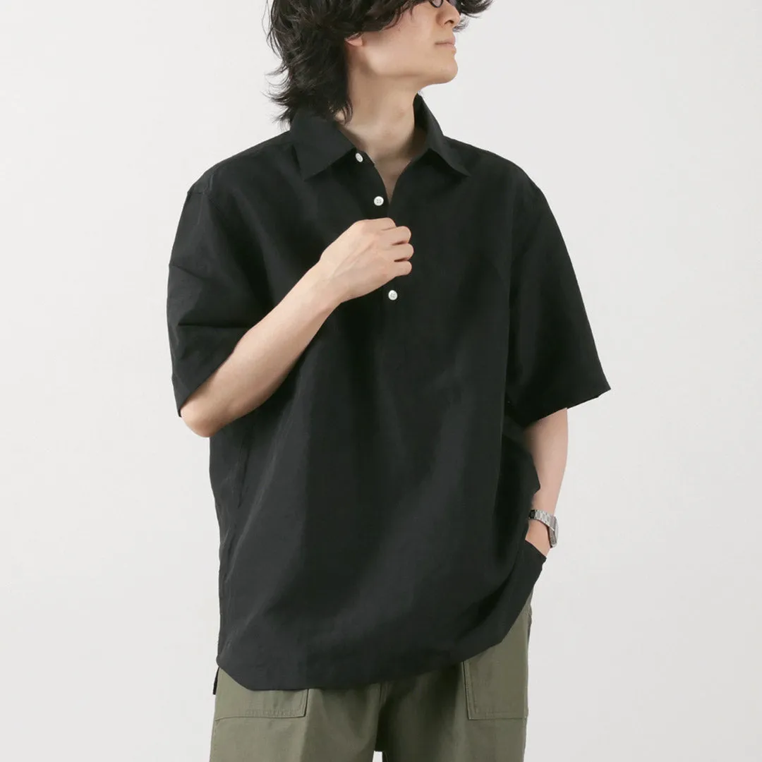 ROCOCO / Cupro linen woven poloshirt