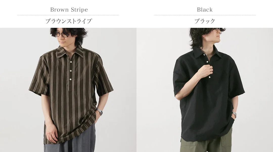 ROCOCO / Cupro linen woven poloshirt