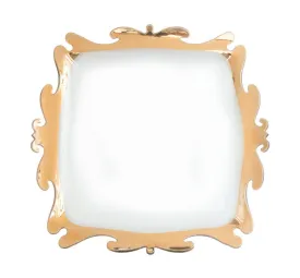 Rococo Gold 15" Square Platter