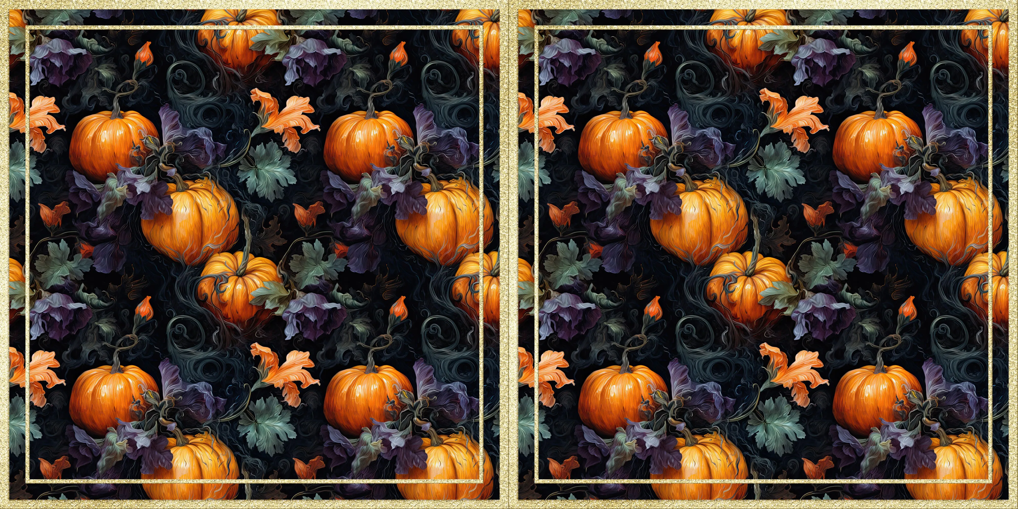 Rococo Halloween NPM - Set of 5 Double Page Layouts - 1811