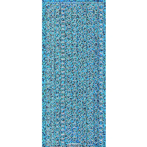 Rococo Nail Seal #7002 Blue/Silver/ER