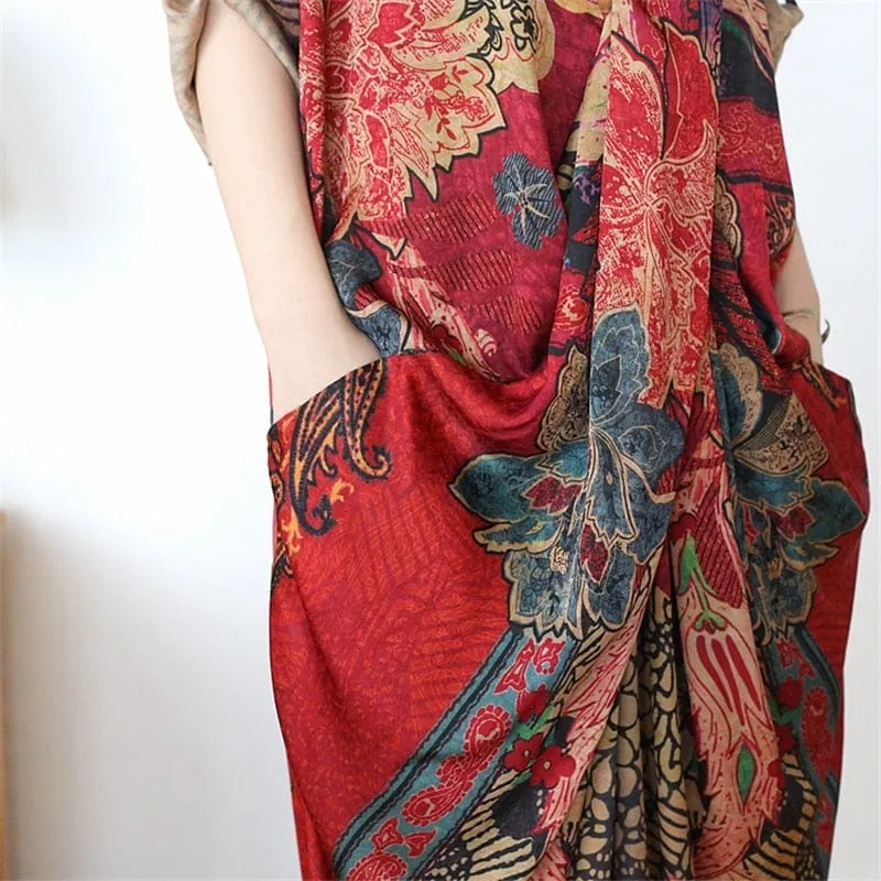 Rosie Asymmetrical Floral Silk Dresses