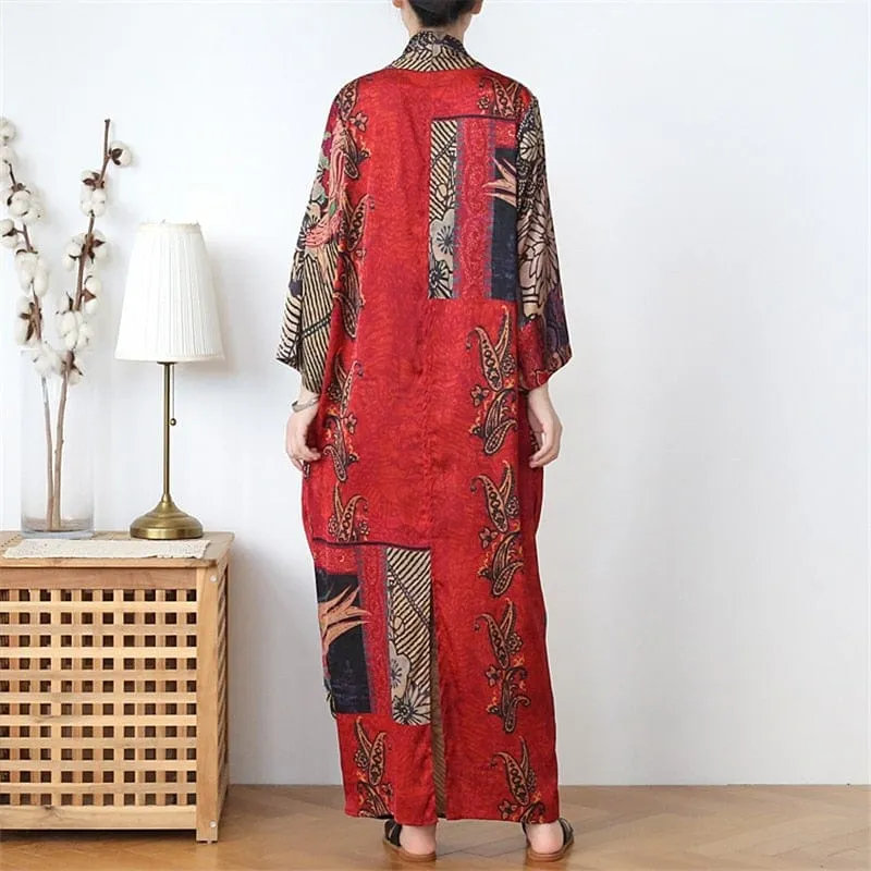 Rosie Asymmetrical Floral Silk Dresses