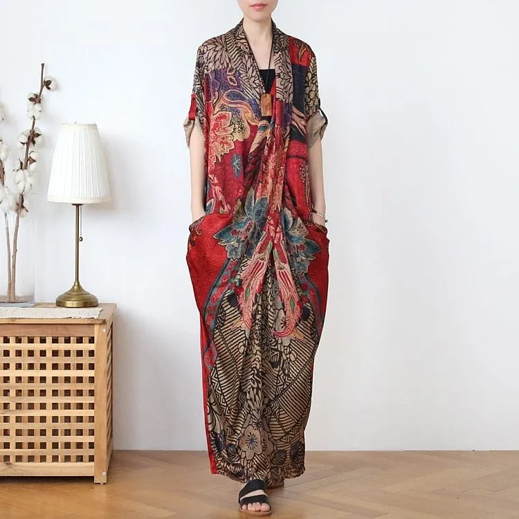 Rosie Asymmetrical Floral Silk Dresses