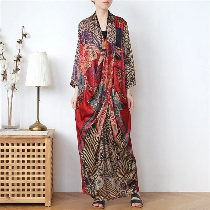 Rosie Asymmetrical Floral Silk Dresses