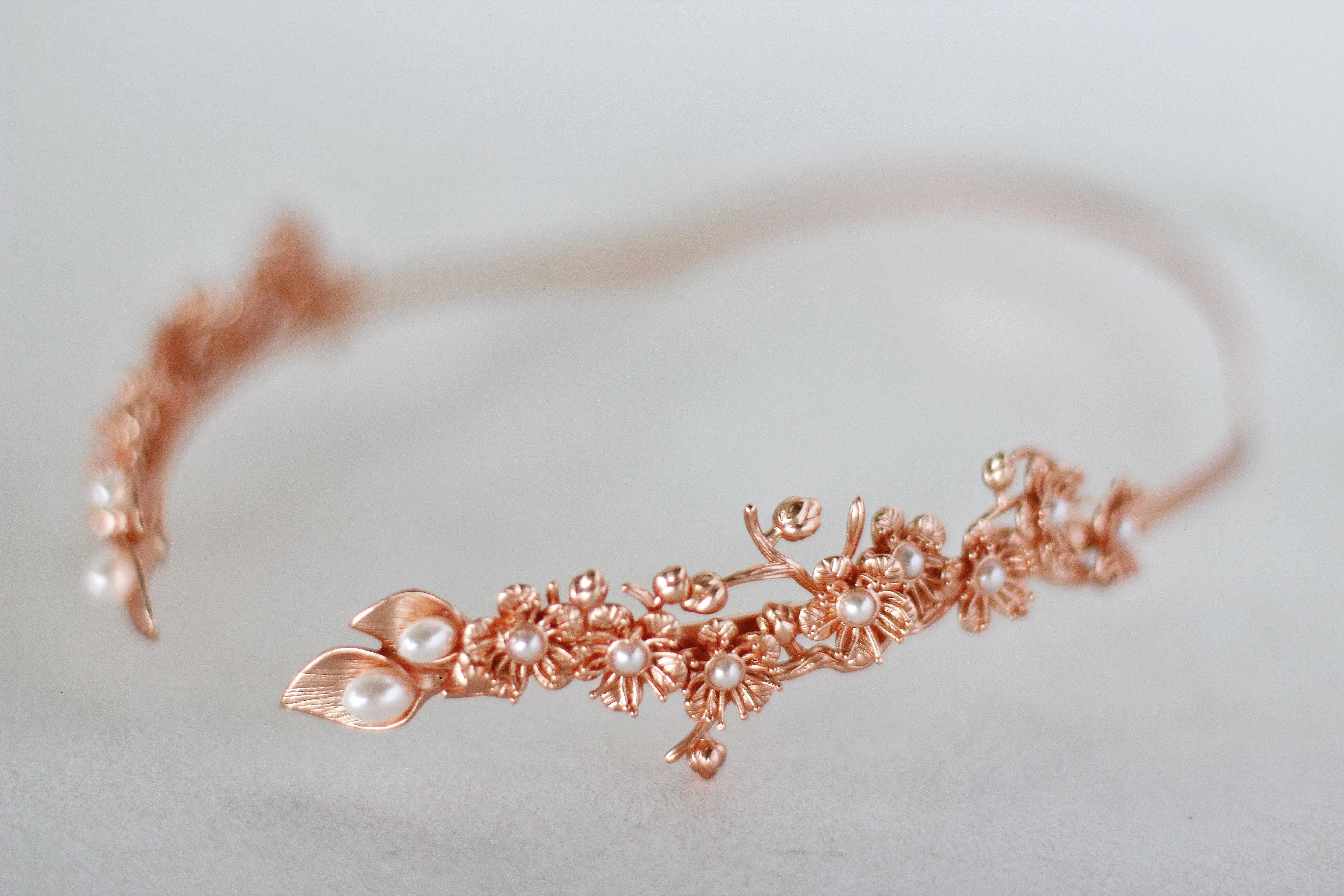 Royal Calla Lily Bloom Goddess Crown - discounted