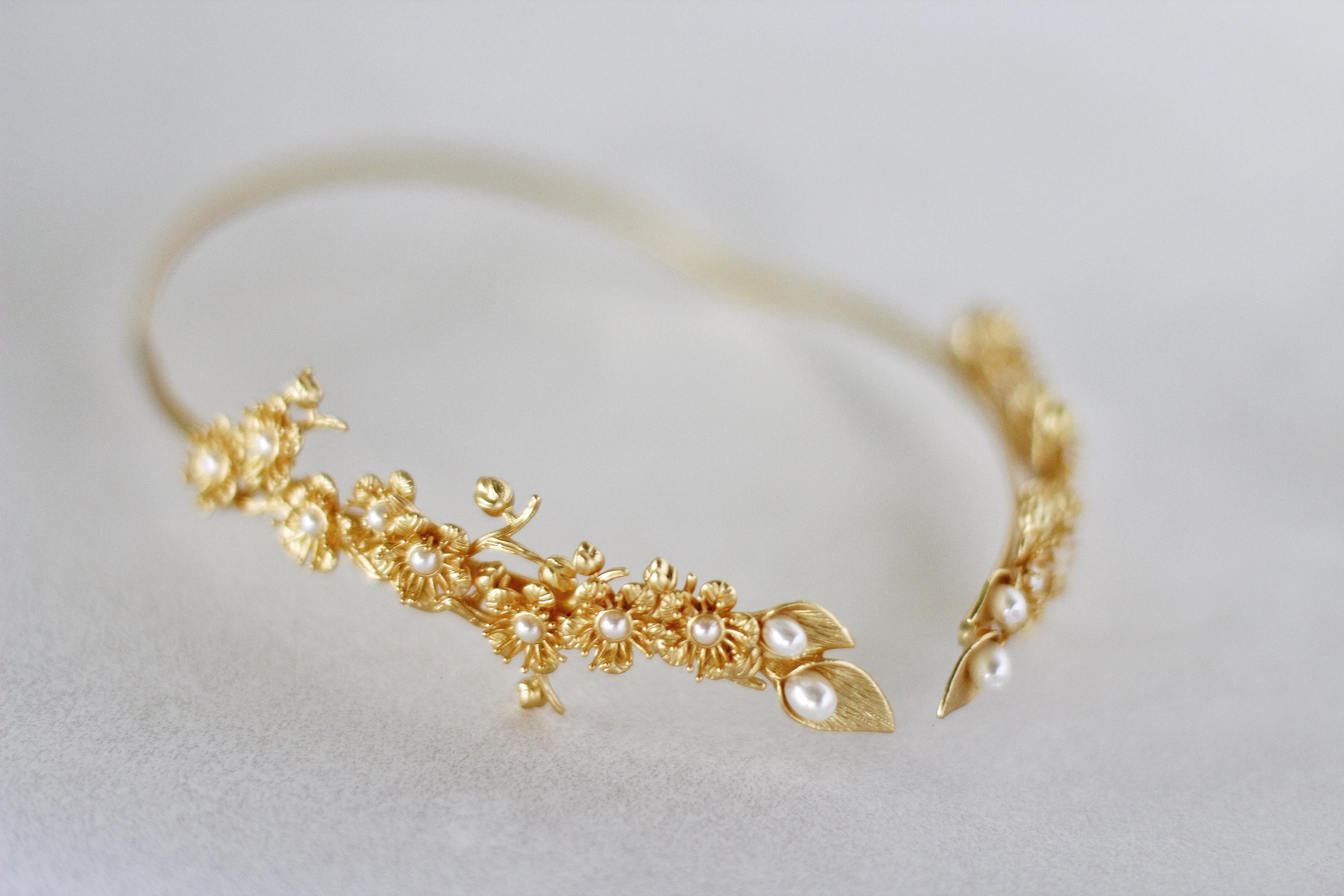 Royal Calla Lily Bloom Goddess Crown - discounted