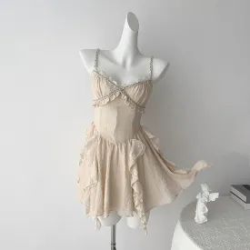 Sand Castle         Dress Kawaii Academia Y2K Cottagecore Coquette Fairycore Dollette Princesscore