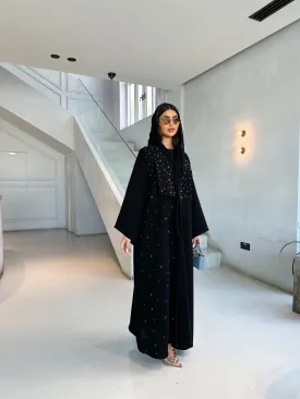 SPARKLING COLORED BEADS ABAYA #467