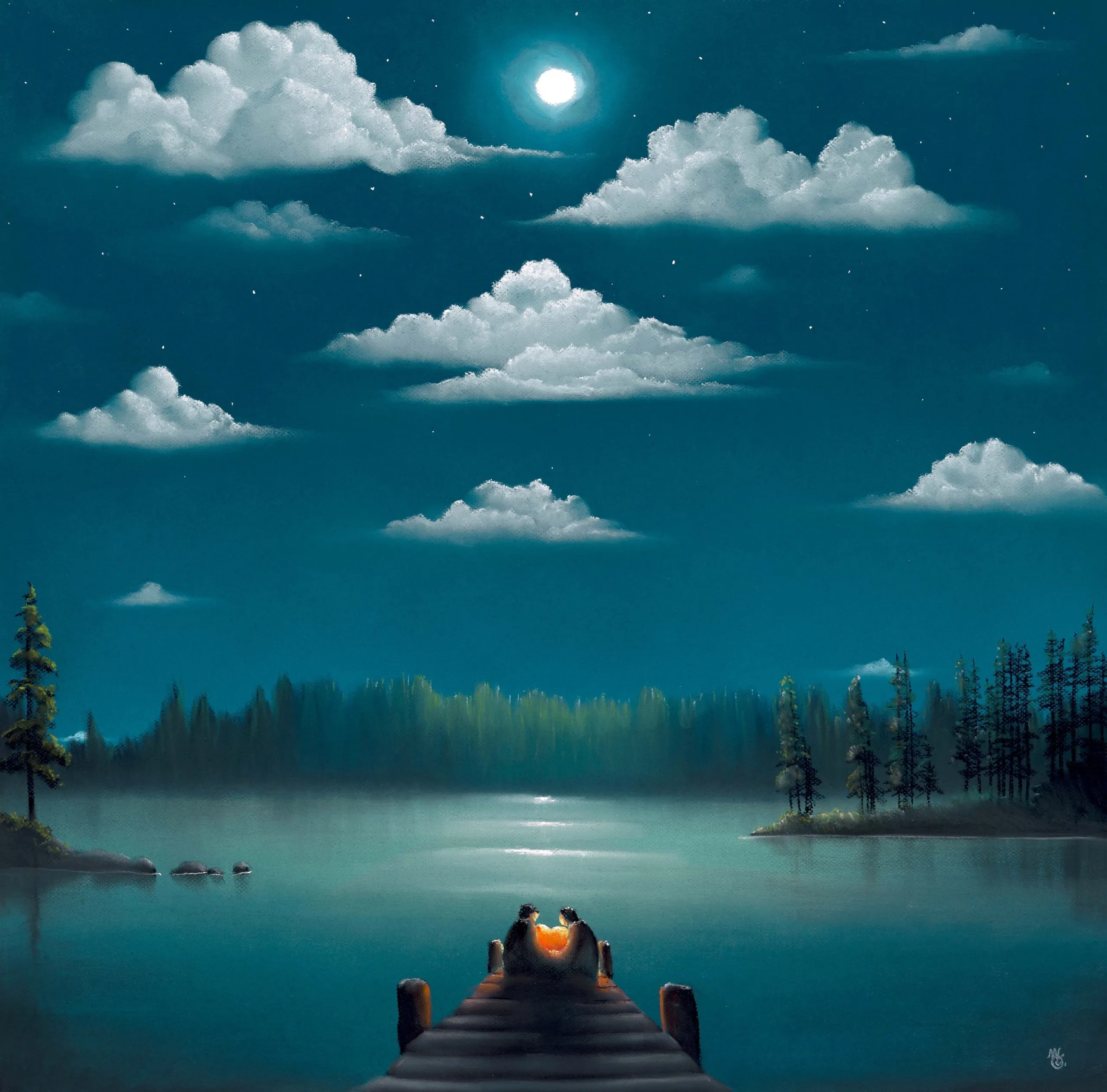 Starry Starry Night Framed by Mackenzie Thorpe