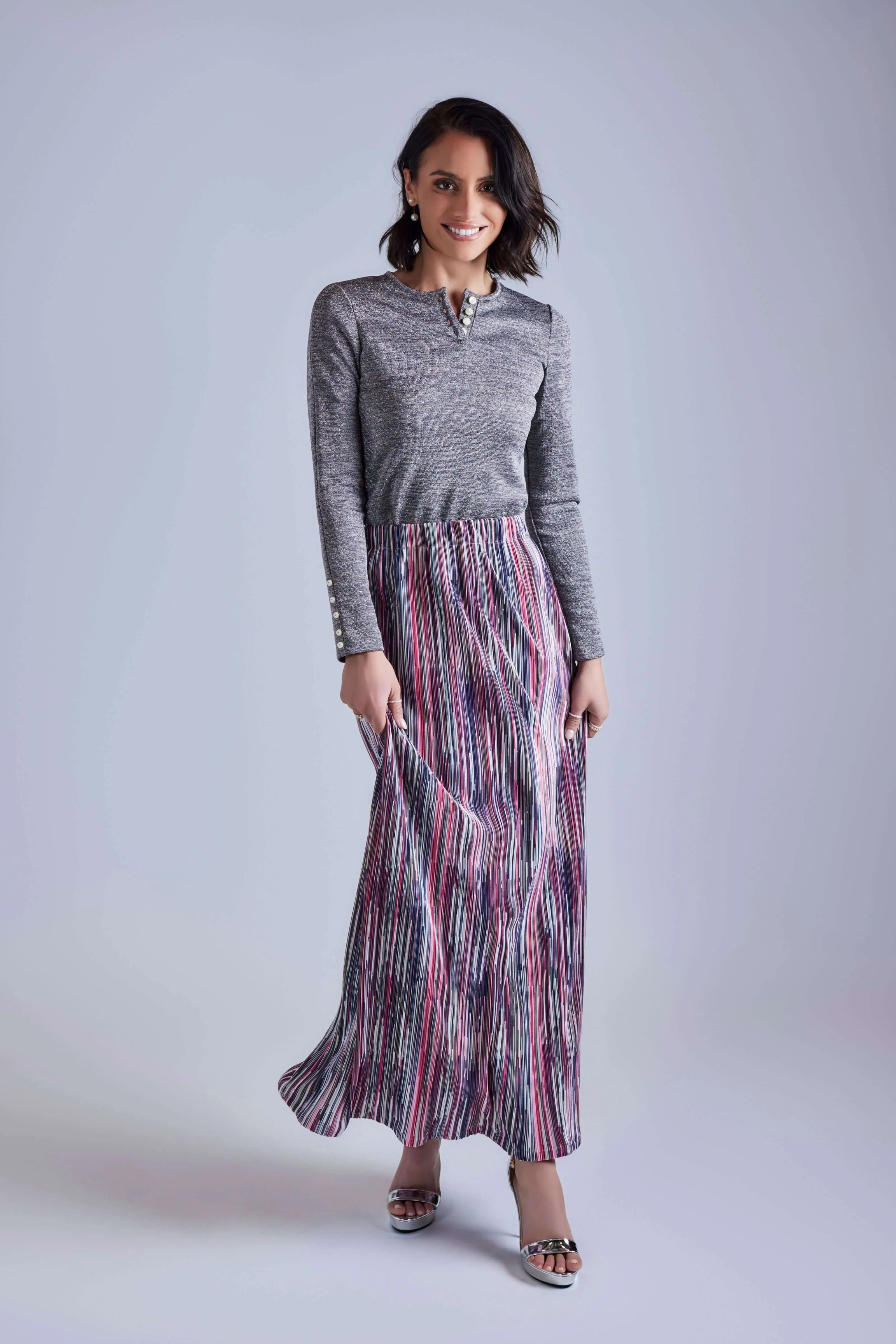 Striped Vivid Maxi Skirt