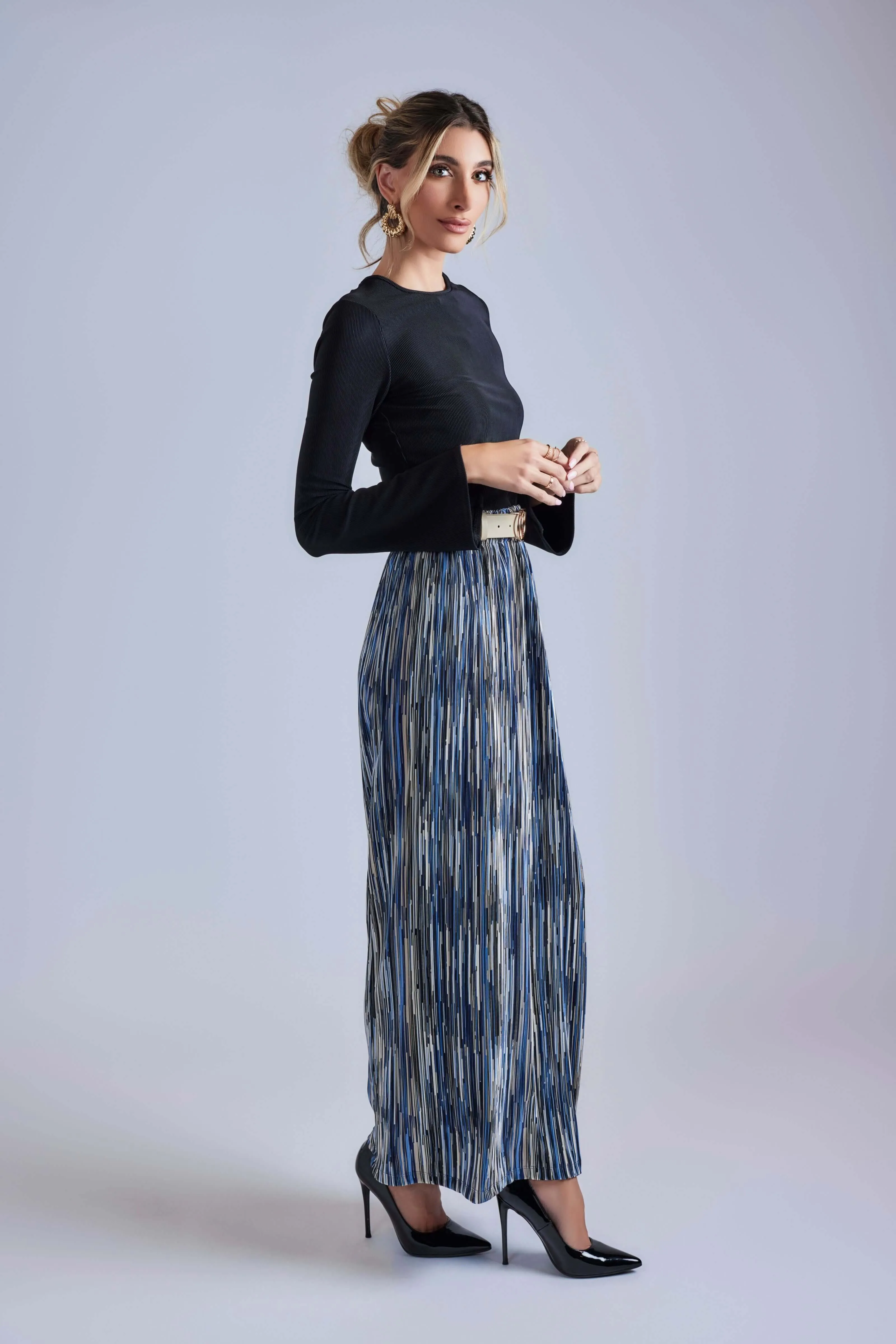 Striped Vivid Maxi Skirt