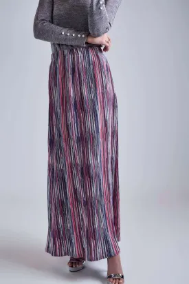 Striped Vivid Maxi Skirt