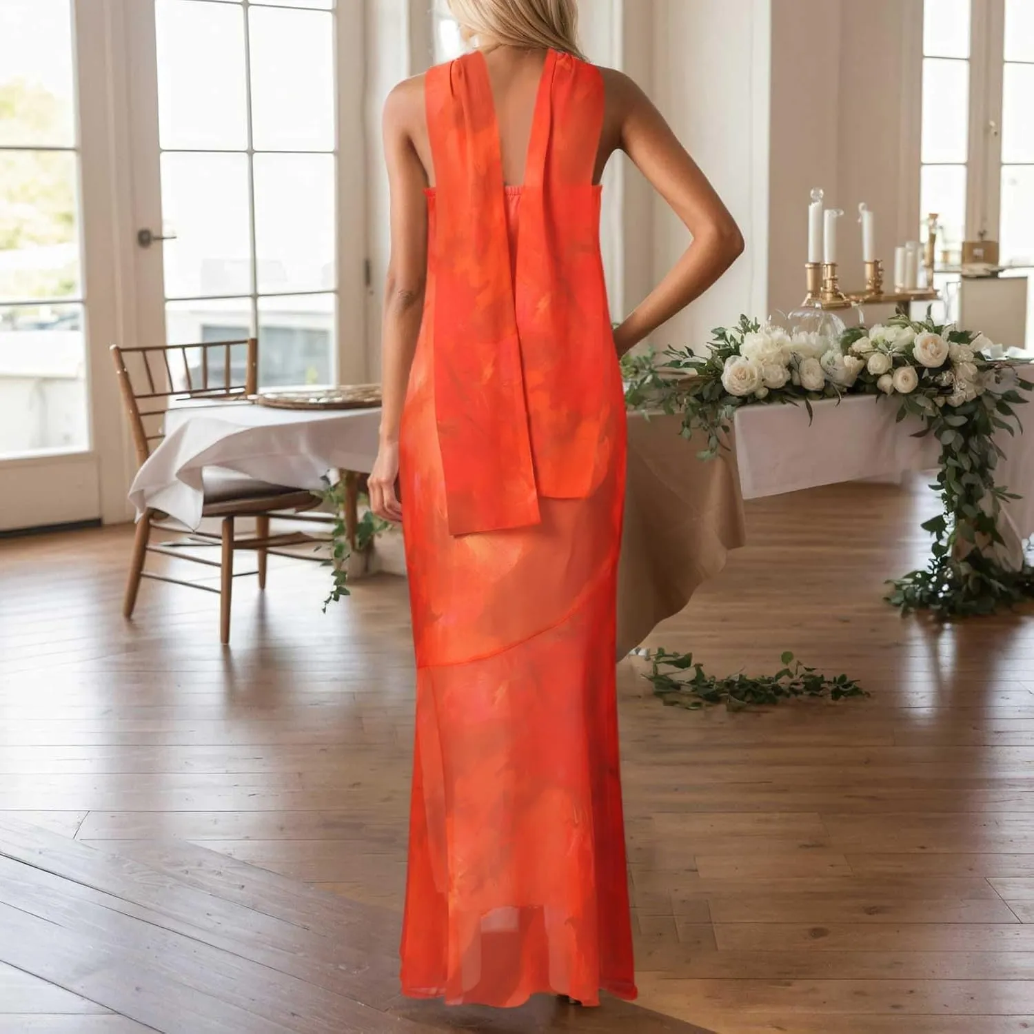 Tube Floral Maxi Dresses Strapless Backless Bodycon Dress Sexy Summer Cocktail Dress for Beach Weddings & Formal Events