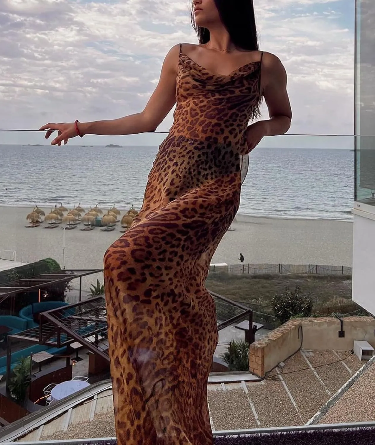 Women Y2k Floral Long Dress Flowers Spaghetti Strap Maxi Dress Backless Bodycon Slip Dress Sundress