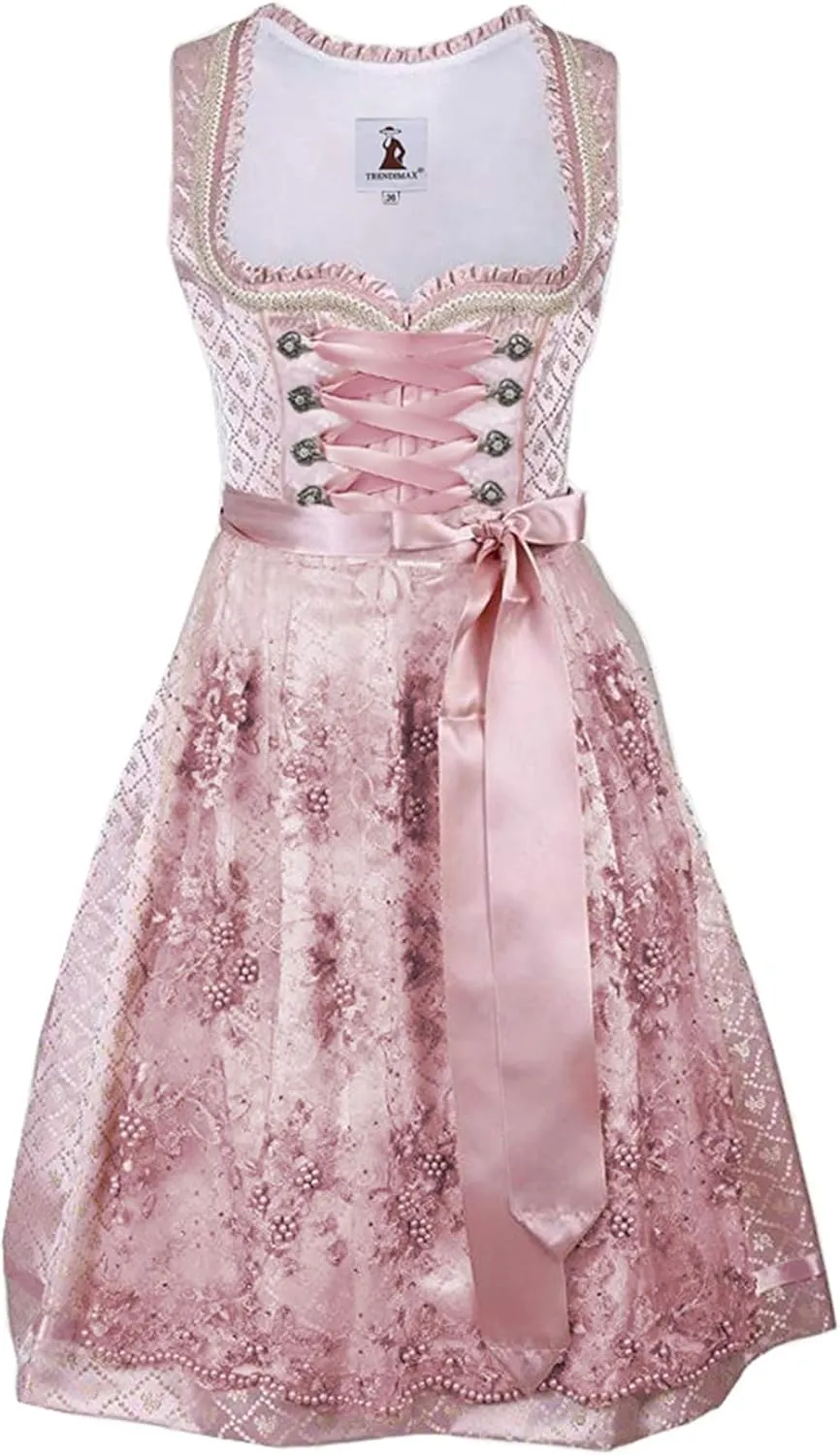 Women's German Dirndl Dress Bavarian Oktoberfest Halloween Carnival Costumes