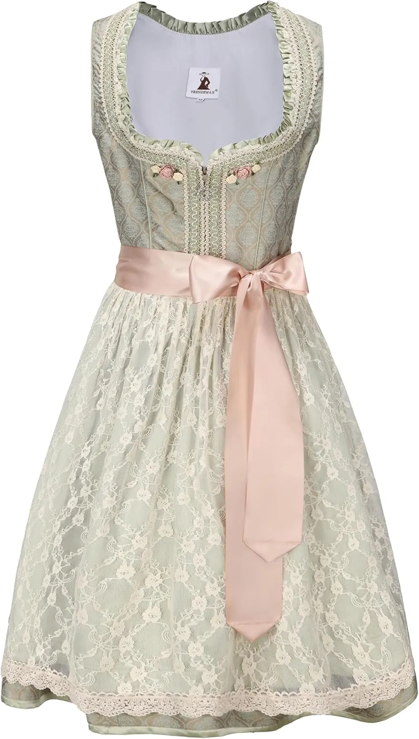 Women's German Dirndl Dress Bavarian Oktoberfest Halloween Carnival Costumes