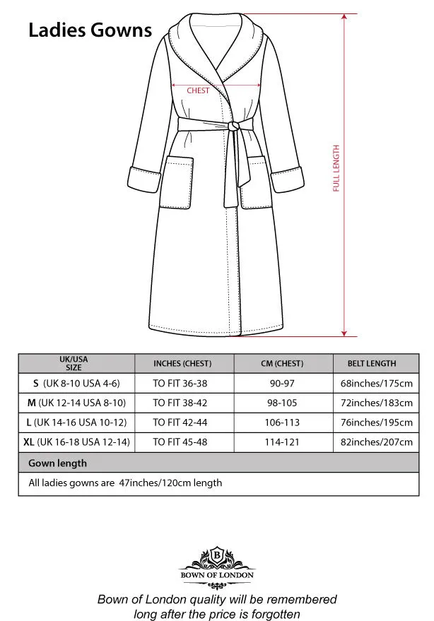 Women's Nua Cotton Bathrobe - Navy Blue