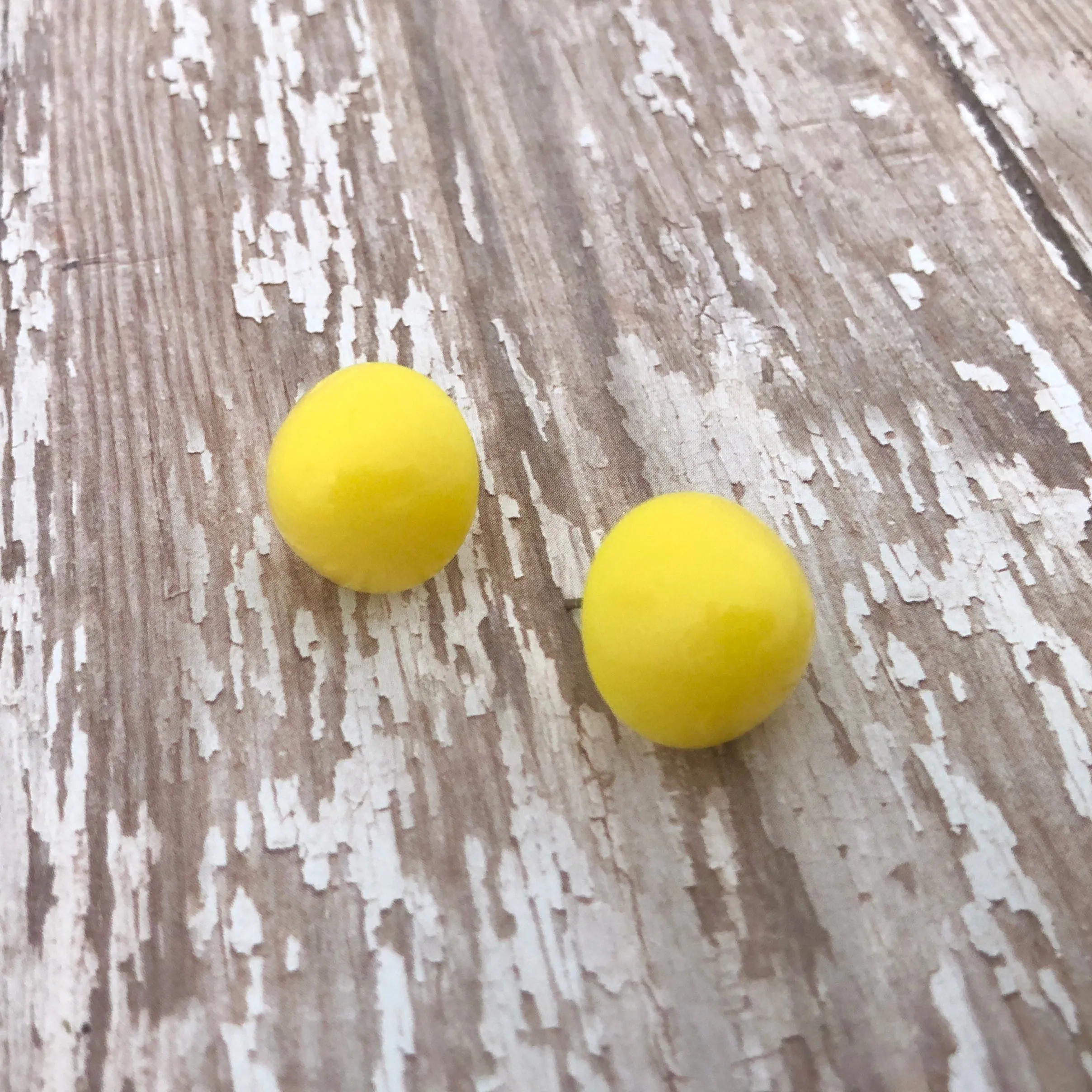 Yellow Gumdrop Stud Earring